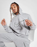 Nike Men's Grey & Navy Club Full Tracksuit Overhead Hoodie & Jogger Pants