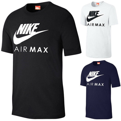 Nike 2 Pack Men's Air Max Tee T-shirt Black & Blue - Black & White
